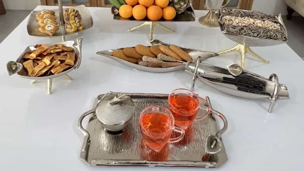 سرویس پذیرایی طرح گل شیپوری